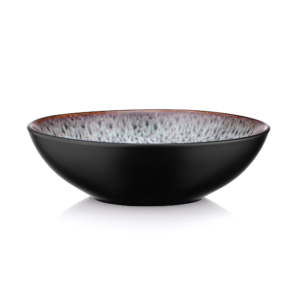 ARDESTO Soup plate Bolzano, 630ml, 18cm, ceramic, black-brown