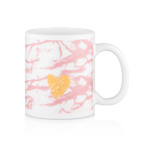 ARDESTO Mug Hello, 330ml, ceramic, white-pink