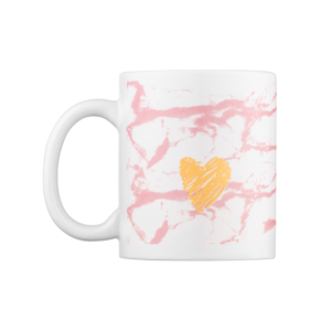 ARDESTO Mug Hello, 330ml, ceramic, white-pink