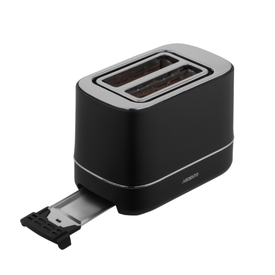 ARDESTO Toaster T-F420B, 800W, plastic, 2 slots, black