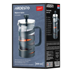 ARDESTO French press Gemini, 600 ml, stainless steel, glass, plastic
