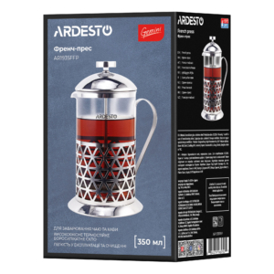 ARDESTO French press Gemini Fasano, 350 ml, stainless steel, glass