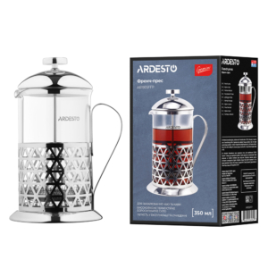 ARDESTO French press Gemini Fasano, 350 ml, stainless steel, glass