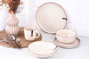 ARDESTO Dessert plate Apulia, 20.3cm, ceramic, creamy
