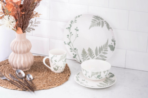ARDESTO Dinner plate Capri, 26.8cm, porcelain, white green