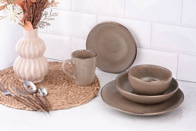 ARDESTO Dinner plate Emilia, 27.5cm, ceramic, brown