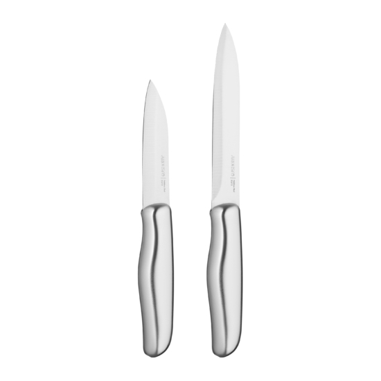 ARDESTO Knives Set Gemini Gourmet, 2pcs, stainless steel, plastic, grey