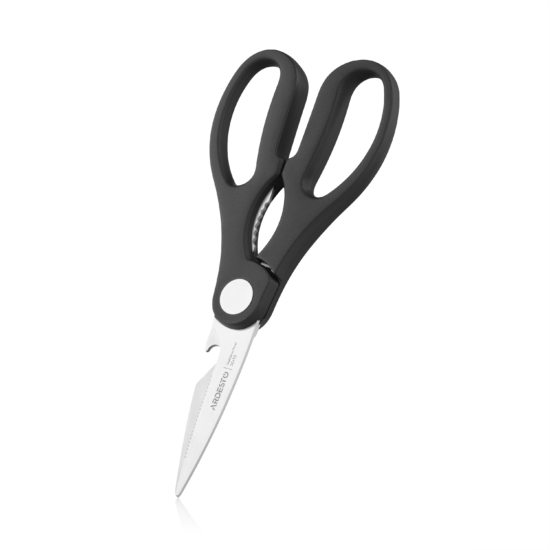 ARDESTO Knives Set with block Gemini, 7pcs, stainless steel, plastic, black