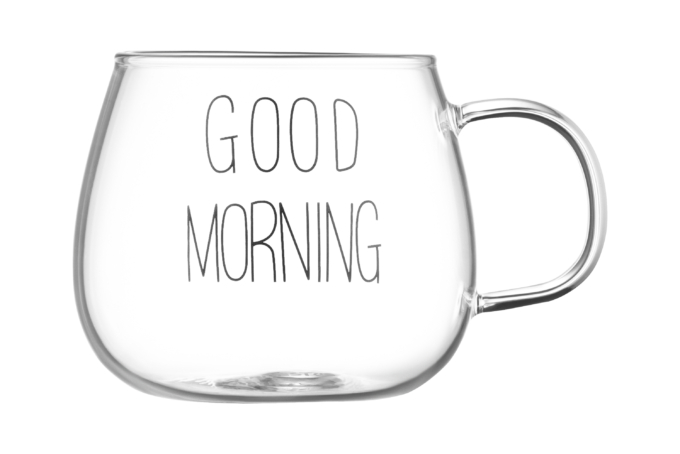 ARDESTO Набор чашек с ручками Good Morning, 430мл, 2шт, боросиликатное стекло, прозрачный
