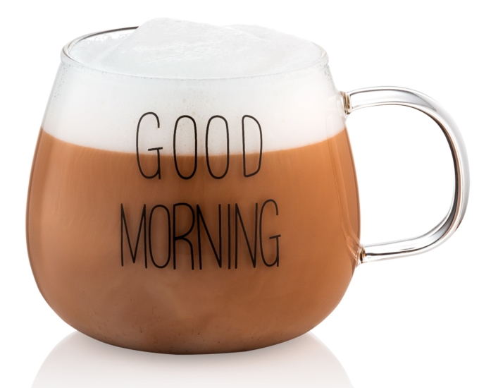 ARDESTO Набор чашек с ручками Good Morning, 430мл, 2шт, боросиликатное стекло, прозрачный