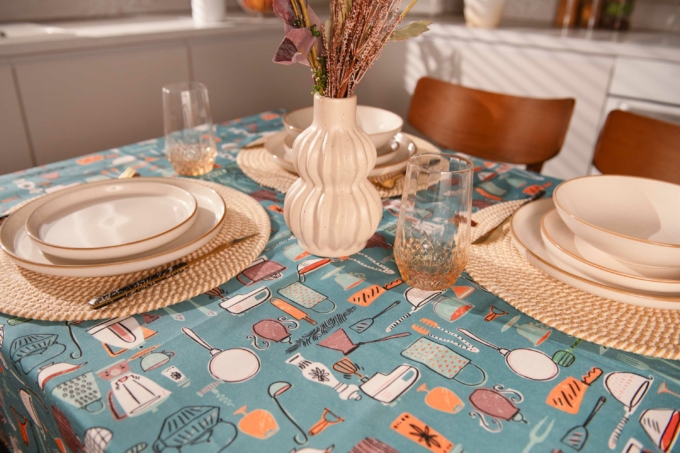 ARDESTO Tablecloth Cookery 120х140cm, 90% polyester, 10% cotton