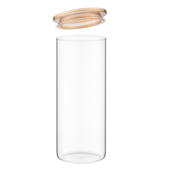 ARDESTO Jar Fresh 1600ml, glass, plastic, transparent