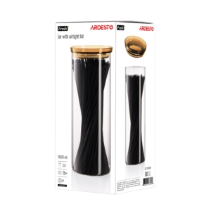 ARDESTO Jar Fresh 1600ml, glass, plastic, transparent