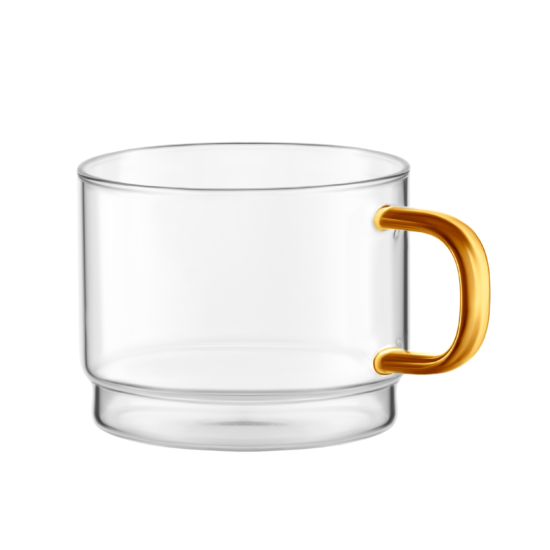 ARDESTO Set of cups 350ml, 4pcs, borosilicate glass, transparent
