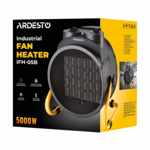 ARDESTO Теплова гармата електрична IFH-05B 5 кВт, 50 м2, 470 м3/г, керамічний. нагрів. елемент, IP20, мех. керування