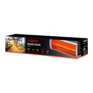 ARDESTO Infrared heater quartz, 9m2, 2000w, mechanical control, grey/black