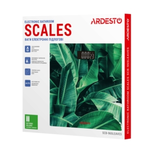 ARDESTO Весы напольные Leaves, 150кг, AAAx2 в компл, стекло, многоцветные