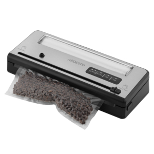 ARDESTO Vacuum Sealer for rolls and packages, 110W, 28сm, electronic control, +1 roll, plastic+ inox, silver