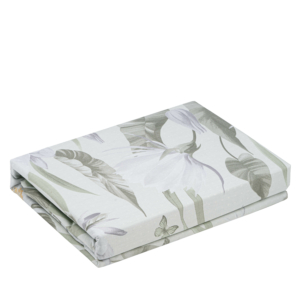 ARDESTO Bedding set 2.0 Gloria, sateen, flowers, green, duvet cover 200x220cm, bed sheet 230x240cm, pillowcases (2) 50x70cm, 100% cotton
