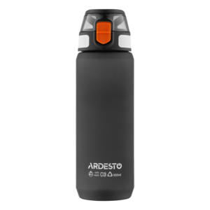 ARDESTO Пляшка для води Matte 800мл, пластик, чорний