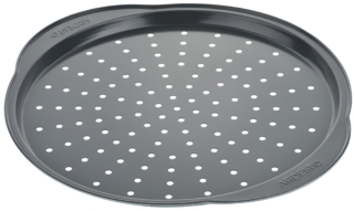 ARDESTO Pizza pan Tasty baking, 37x33x1.8cm, carbon steel, gray-blue