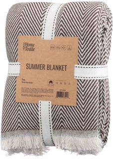 Плед Ardesto Summer 140х190см, 100% бавовна, коричневийПлед Summer 140х190см, 100% бавовна, коричневий