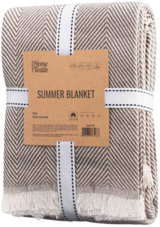 Плед Ardesto Summer 210×230см, 100% бавовна, коричневийПлед Summer 210×230см, 100% бавовна, коричневий
