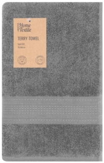 Ardesto Terry towel SuperSoft 70х140cm, 100% cotton, grey