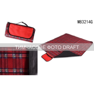 ARDESTO Плед Picnic 130х170см, 100% поліестер, клітинка червоний