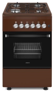Cooker Ardesto gas, 50L, 50x60cm, electric ignition, LPG conversion set (gas cylinder connection), brown