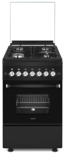 Cooker Ardesto gas, 50L, 50x60cm, glass lid, electronic ignition, timer, thermometer, coffee adapter, LPG conversion set (gas cylinder connection), black