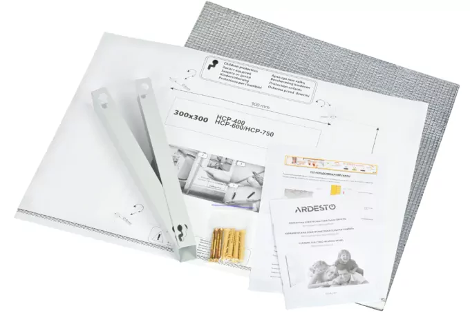 ARDESTO HCP-400[Керамічна панель, 8м2, 400Вт, мех. упр-ння, 60 х 60см, бежевий мармур]