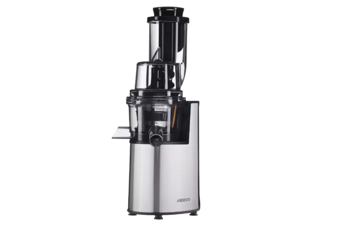 ARDESTO auger juicer, 200W, bowl-0.6L, cake-0.6L, plastic/iron, silver-black