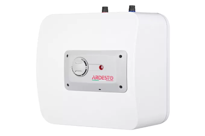 ARDESTO Electric water heater compact, 15L, 1,2kW, mounting under the sink, mechanical control, B, Italy, white-grey