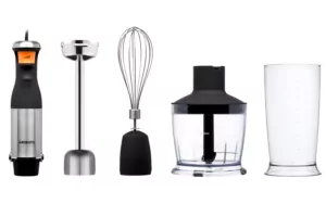 ARDESTO submersible blender 900W, 3in1, bowl-600ml, silver+black
