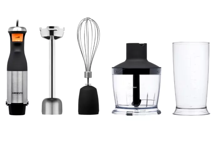 ARDESTO submersible blender 900W, 3in1, bowl-600ml, silver+black