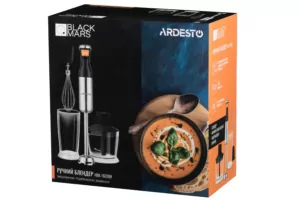 ARDESTO submersible blender 900W, 3in1, bowl-600ml, silver+black