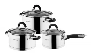 ARDESTO Gemini cookware set with a drain