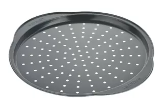 ARDESTO Pizza pan Tasty baking, 37x33x1.8cm, carbon steel, gray-blue