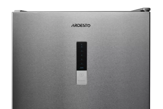 ARDESTO DNF-M326[Ref with bottom freezer, 201×59.5×63, ref-245L, freez.-76L, 2doors, A++, NF, display ext, fresh zone, inox]