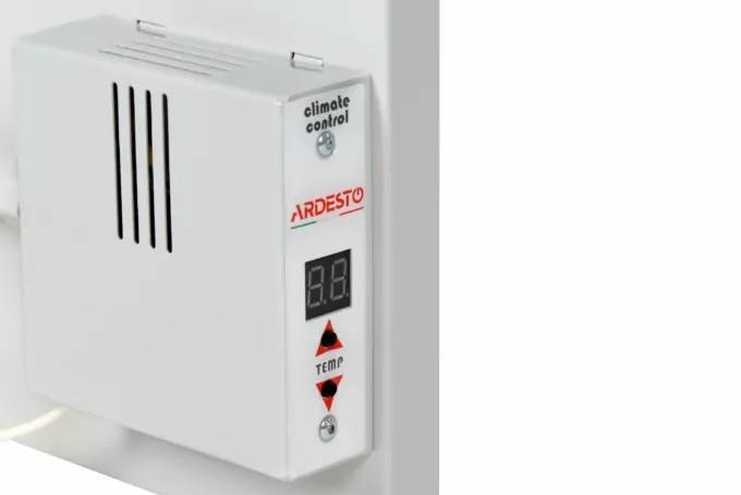 ARDESTO Керамічна електронагрівальна панель с терморегулятором HCP-550RBGM 550 Вт, 11 м2, 90 х 45 см, IP33, бежевий мармур