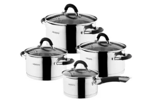 ARDESTO Cookware set with drain Gemini Monza, 8pcs, stainless steel