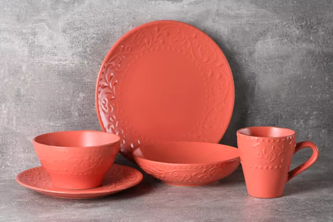 Тарелка обеденная Ardesto Olbia, 26 см, Deep orange AR2926OC
