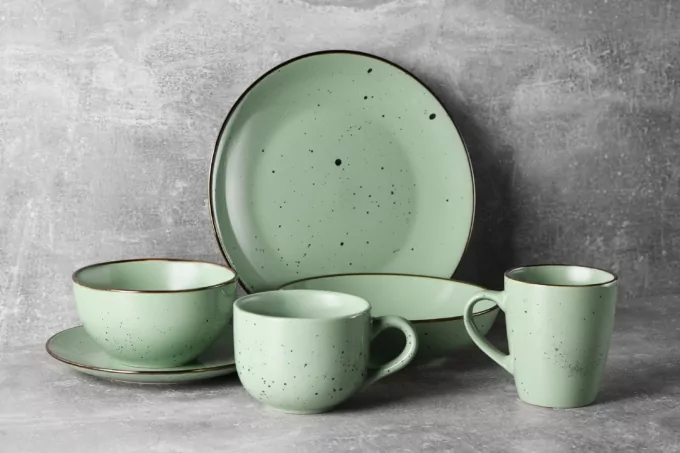 ARDESTO Dinner plate Bagheria, 26 сm, Pastel green, ceramics