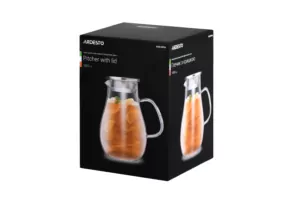 ARDESTO Jug with lid, 1800 ml,  borosilicate glass, stainless steel