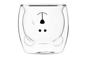 ARDESTO Double walled cup set Animals, 250 ml, 2 pcs, borosilicate glass