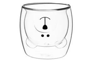 ARDESTO Double walled cup set Animals, 250 ml, 2 pcs, borosilicate glass