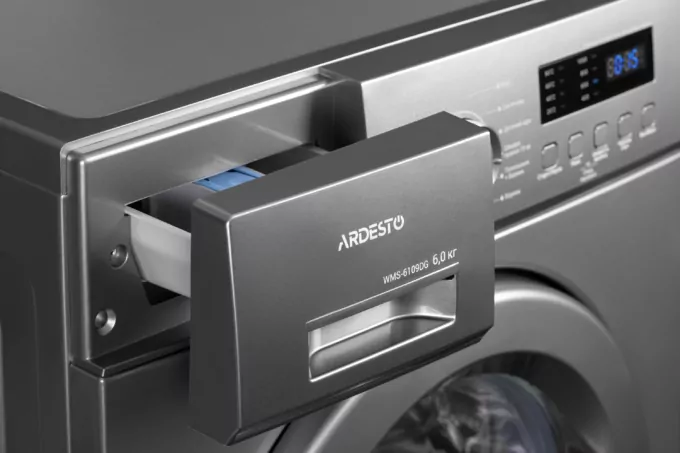 ARDESTO Пральна машина фронтальна, 6кг, 1000, А++, 45см, дисплей, сірий