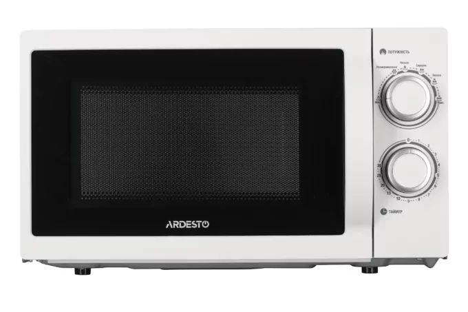 ARDESTO Microwave oven, 20L, mechanical control, 700W, handle opening, white