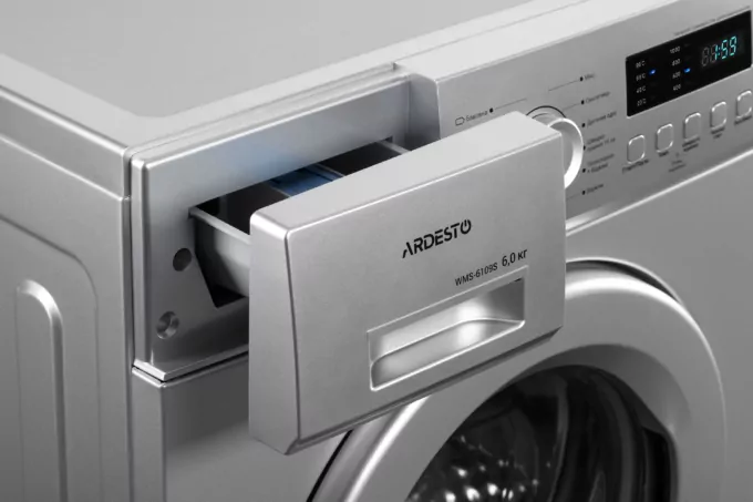 ARDESTO Пральна машина фронтальна, 6кг, 1000, А++, 45см, дисплей, сріблястий